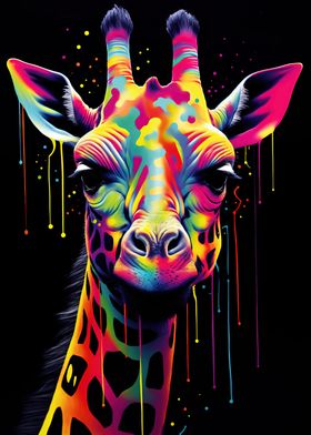 Colorful Giraffe Animals