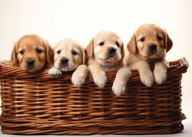 Basket  Labrador Puppy