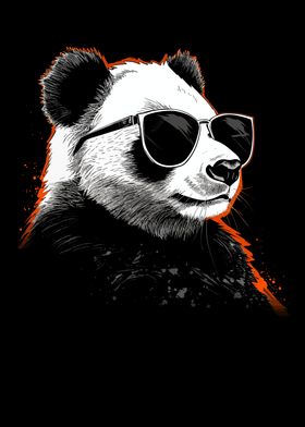 Panda Sunglasses Cool Dj