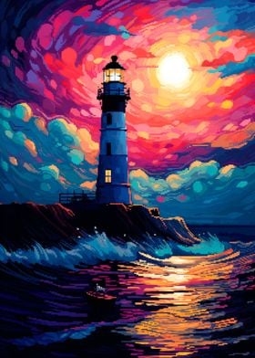 Lighthouse Pixel Art