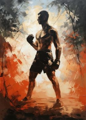 Muay Thai fighter Painting