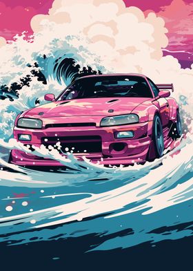 JDM Japanese Wave Car Art