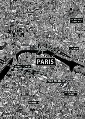 Paris city map