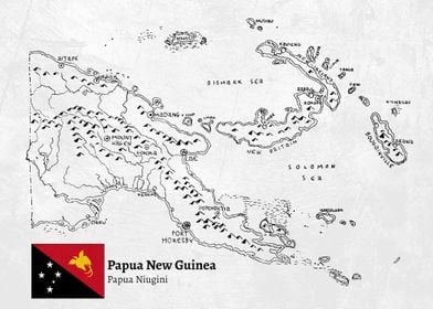 Map of Papua New Guinea