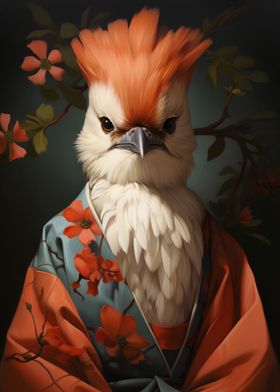 Bird with kimono