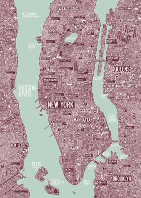 New York city map NYC