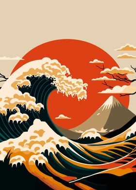 Japanese the great wave 