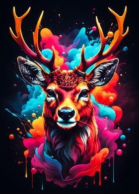 Colorful Deer Paint