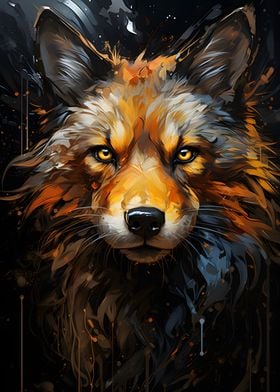 Fox Portrait Painting