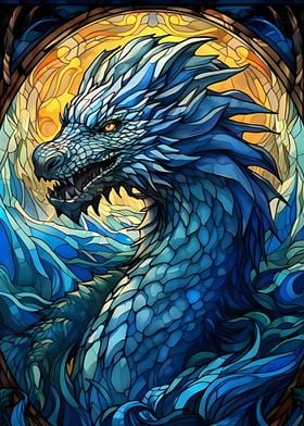 dragon in Glasse Art