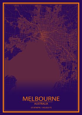 Melbourne Purple City Map