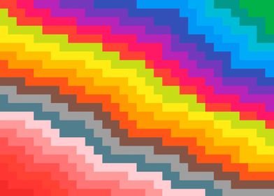 Pixel art rainbow