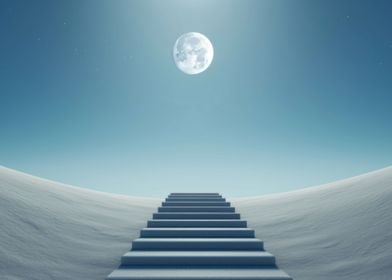 Moon astronomy staircase 