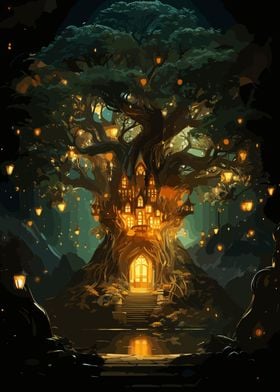Fantasy House in a Tree