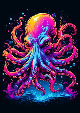 Neon Octopus 