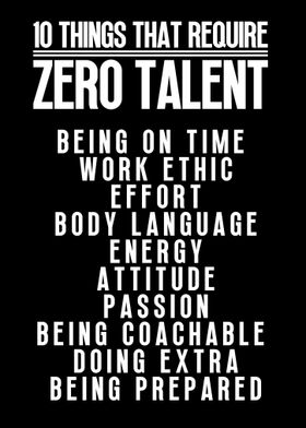 Require Zero Talent