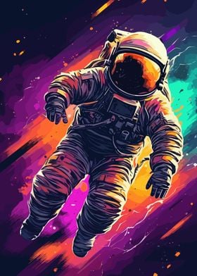 Astronaut Floating Space