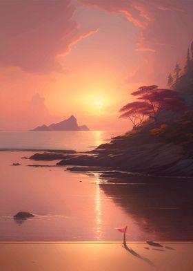 Ethereal Sunset Serenity