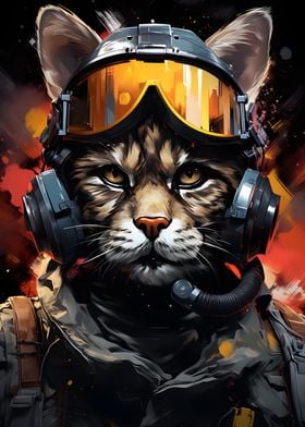 Cat Old Jet Pilot