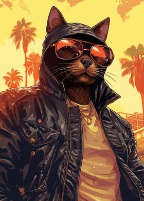 Miami Beach Cat Gangsta