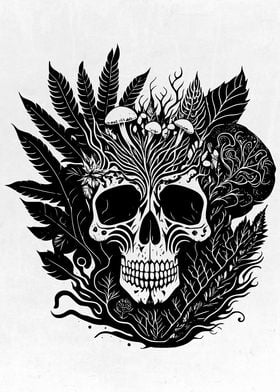 Psychedelic Ink Skull