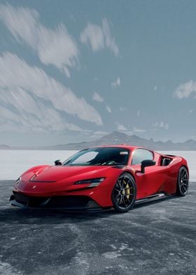 Ferrari Red Poster