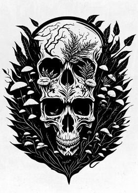 Psychedelic Ink Skull