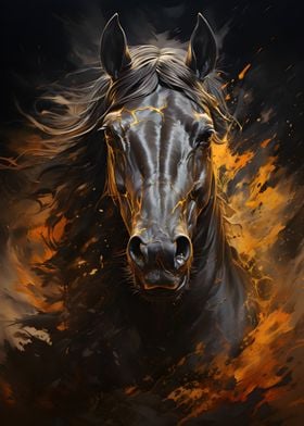 Black Horse Gold Paint