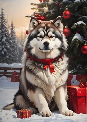 Alaska Christmas Dog