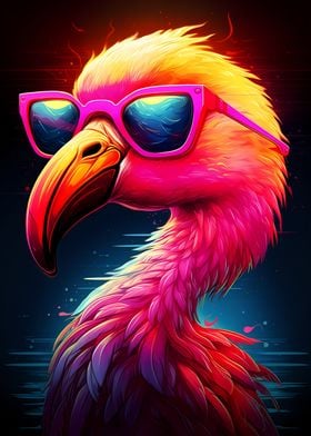 Cool Summer Flamingo