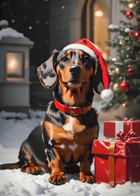 Dachshund Christmas Dog