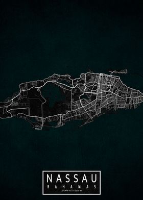 Nassau City Map Dark