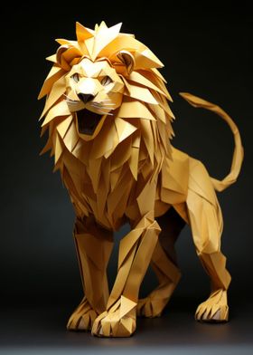 Origami of Lion