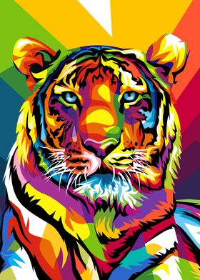 Tiger Pop art 