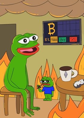 This is fine Pepe Meme