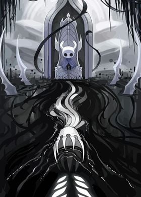 Hollow Knight fanart print with Knight & Void