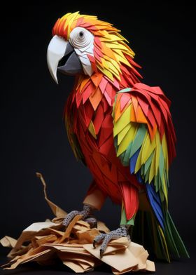 Origami of Parrot