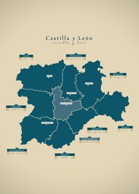 Castilla y Leon Map