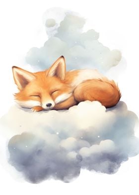 Baby fox sleep