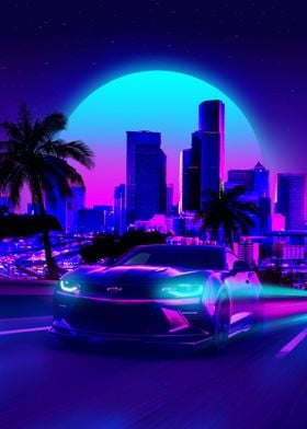 Synthwave Turbo Car