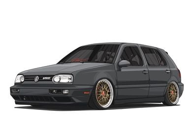 Static Golf MK3 VR6 White