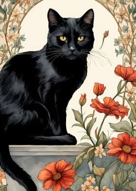 Floral Cat Portrait