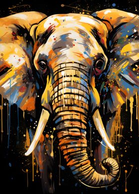 Vibrant Gold Elephant