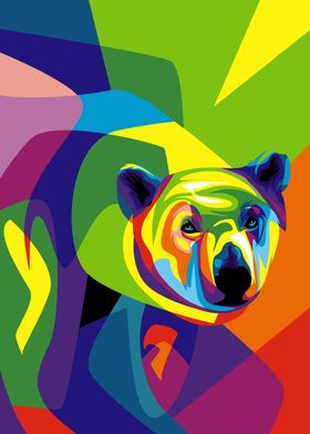 Polar Bear Pop Art
