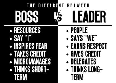 Be a Leader Not a Boss