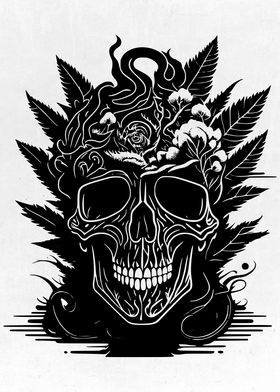 Psychedelic Ink Skulls 