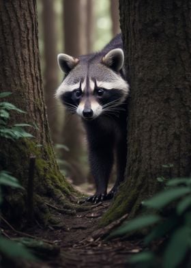 Raccoon animals