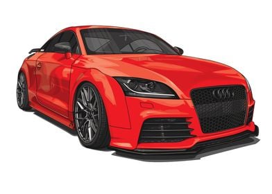 Audi TT RS 8J Red Airride