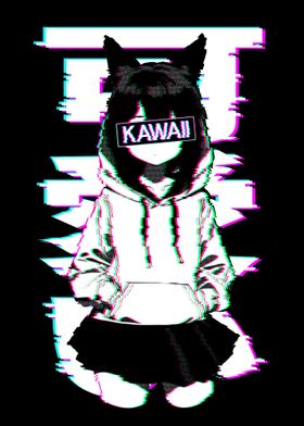 Glitched Kawaii Catgirl