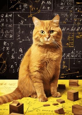 cat math cute animal